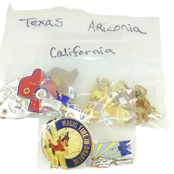 Unbranded Accents Lions Club Collector Pins Arizona California Texas 2 Pin Lot 1989 1992 See